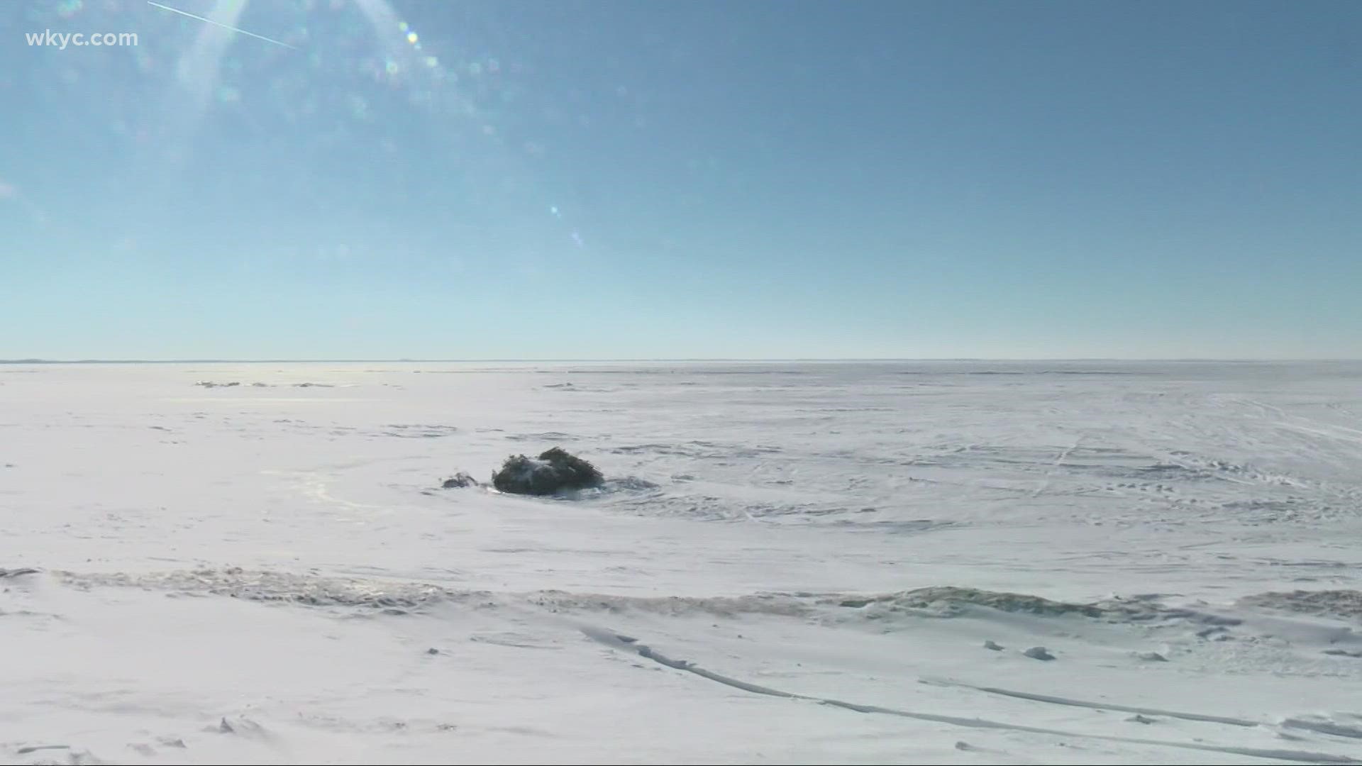 According to the U.S. Coast Guard Great Lakes, the individuals were on a floe that broke off.