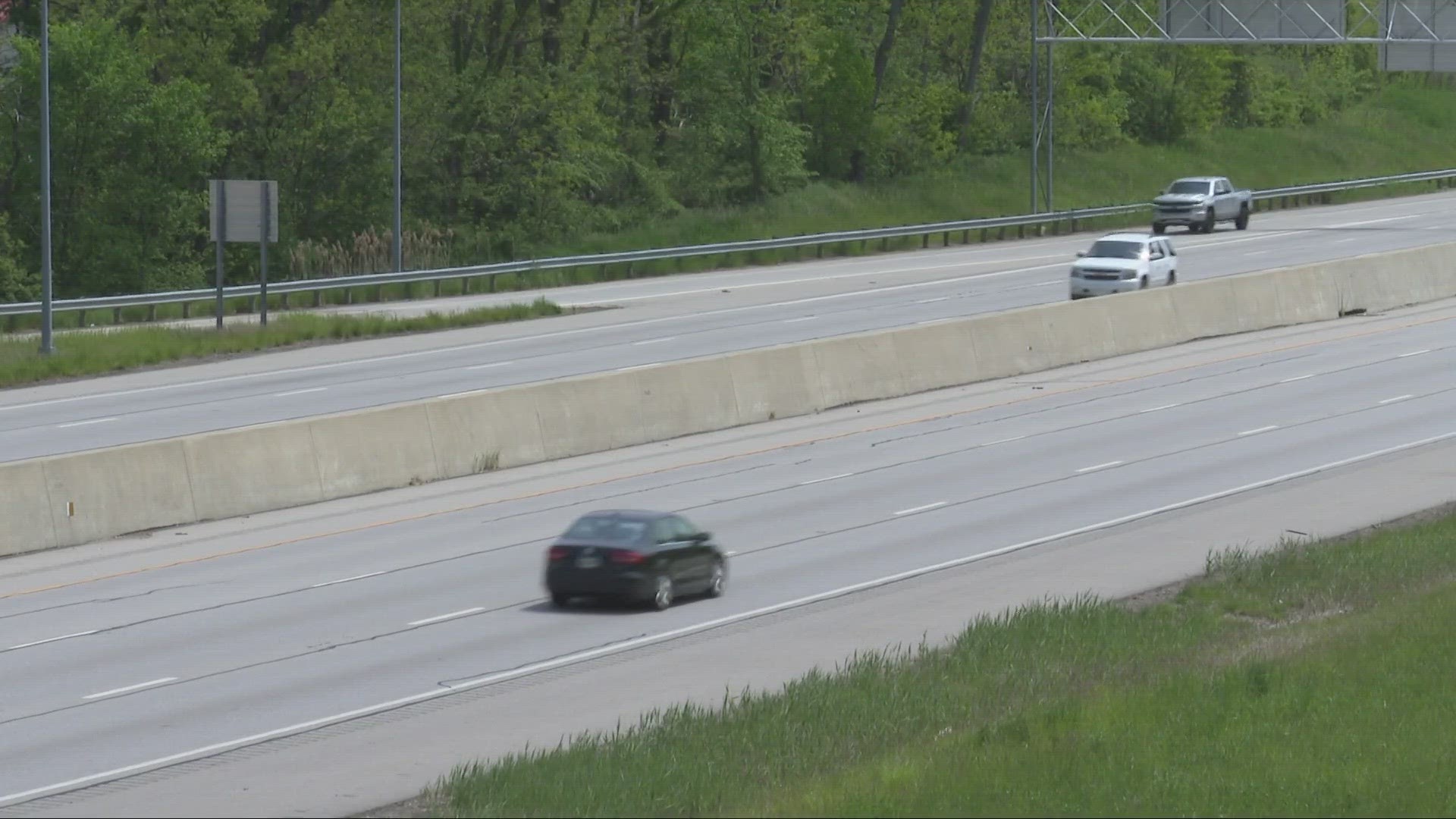 The Summit County Medical Examiner’s Office says the victim’s vehicle came to a stop after it struck the concrete median.