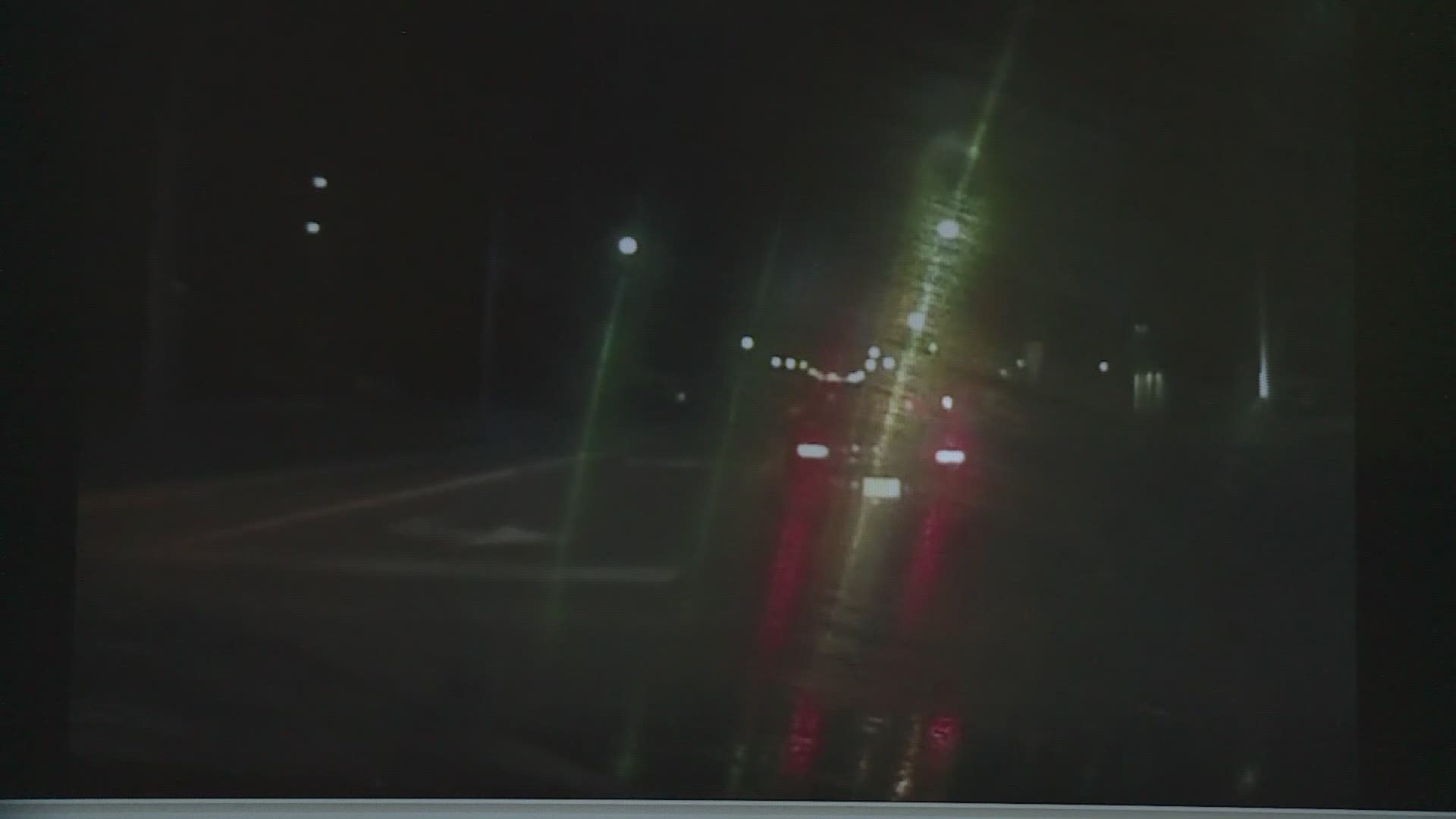 Dashcam footage of a police pursuit that ended in a crash.
