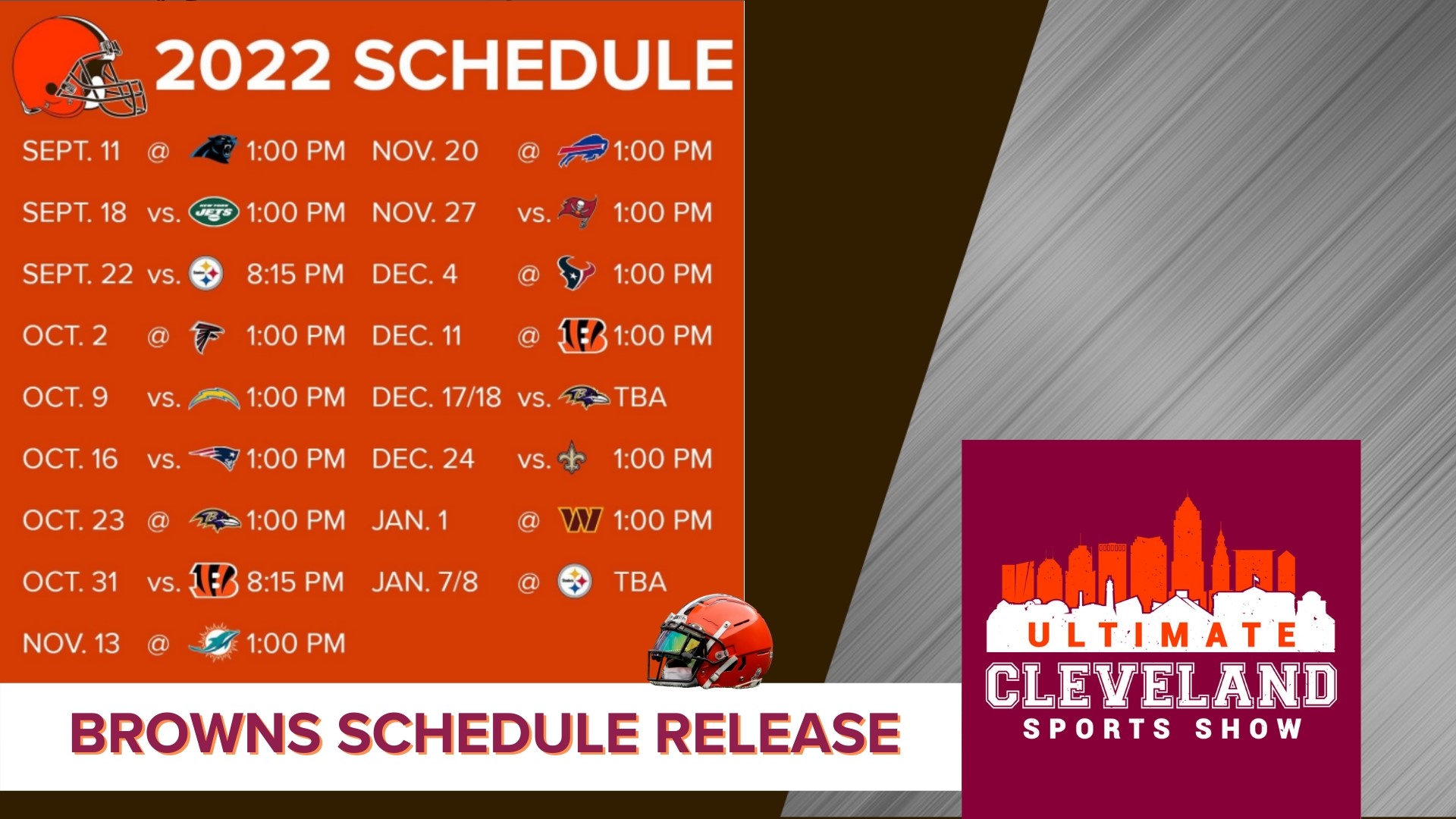 Cleveland Browns 2022 Schedule Printable Customize And Print