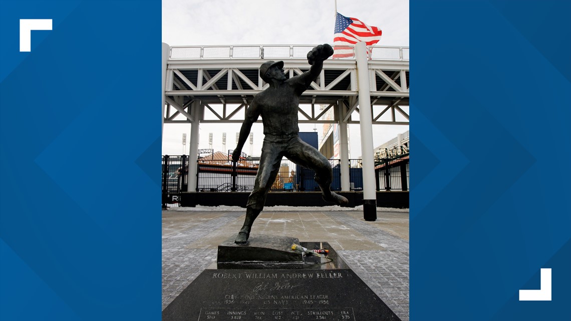 Cleveland Indians Bob Feller bricks removed from Gateway Plaza