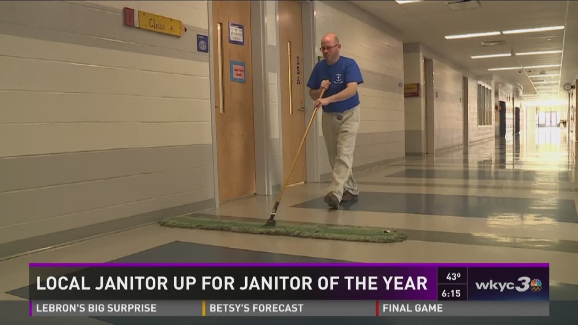 Local janitor up for janitor of the year