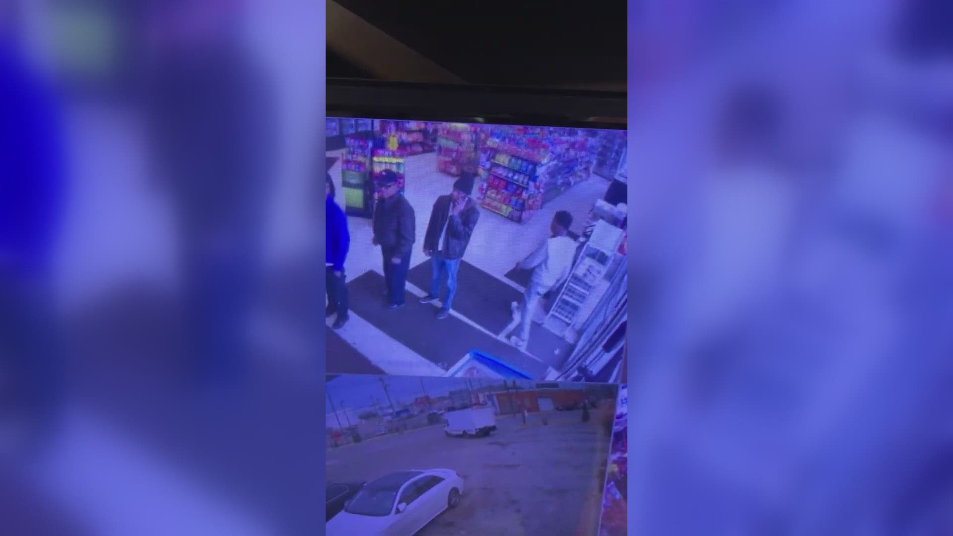 Cleveland police released surveillance from a gas station, where a suspect stole money from an elderly man.