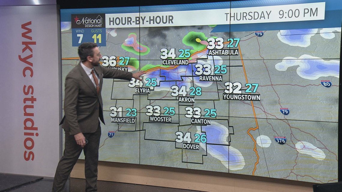 Weather Impact Alert: Forecast updates as first snow of the season arrives in Northeast Ohio | wkyc.com