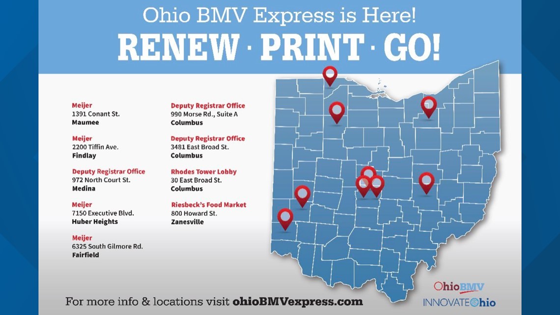 state of ohio bmv online services