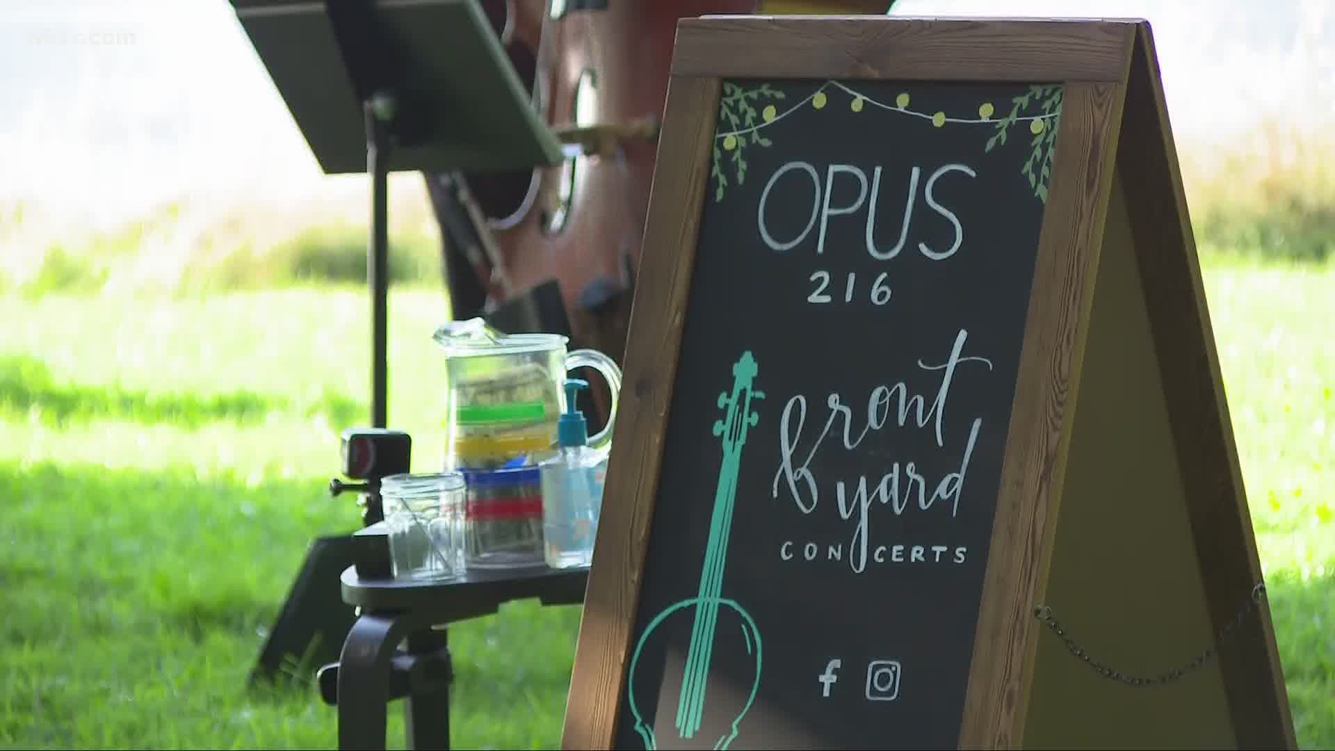Local musicians are bringing the community together - turning porches and parks into concert stages. Laura Caso reports.