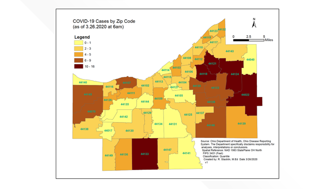 Cuyahoga Zip Code Map Cuyahoga County Reveals Coronavirus Cases By Zip Code | Wkyc.com