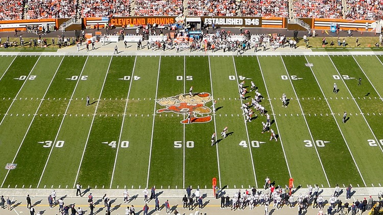 Damage Made By Ford Truck Still Visible On Browns Field Ahead Of