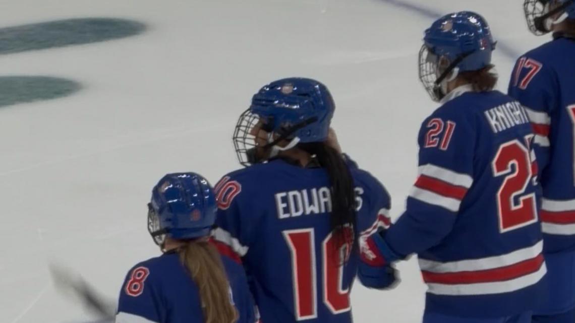 2026 Winter Olympics: Cleveland Heights' Laila Edwards makes history, records point in Team USA women's hockey win over Czechia