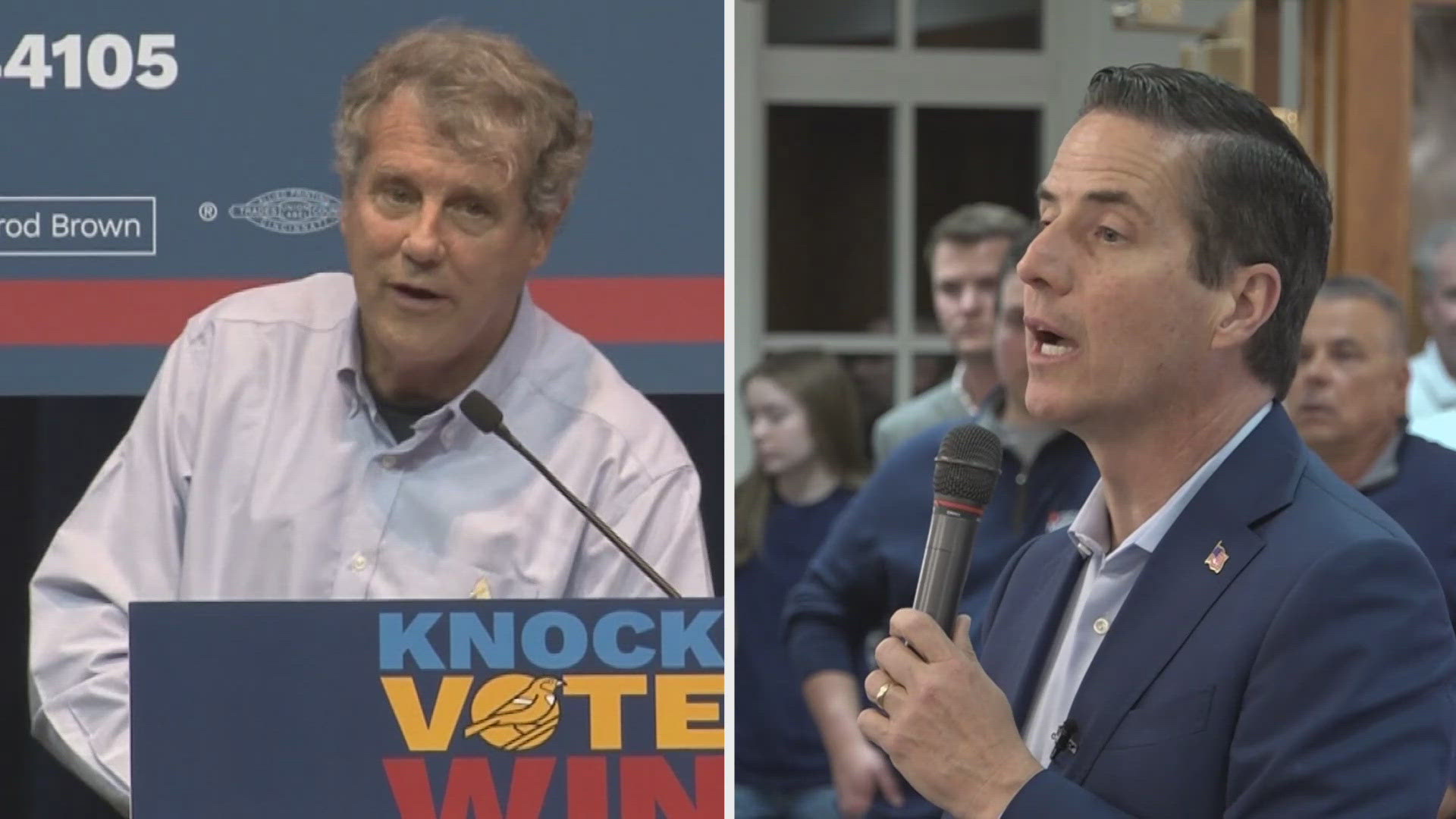 Sen. Sherrod Brown campaigned in Cleveland with ex-President Bill Clinton, while challenger Bernie Moreno was in Brecksville with Alabama Sen. Tommy Tuberville.