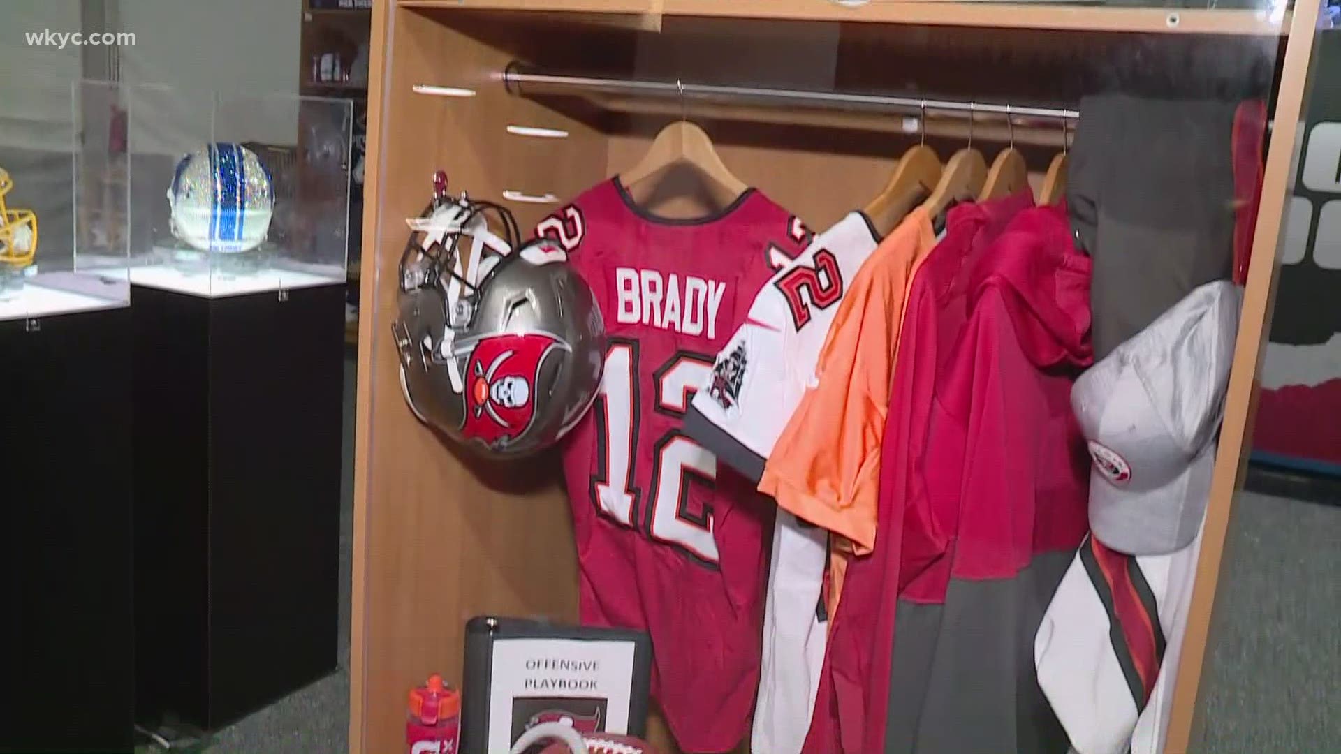 The NFL Draft Experience offers fans a chance to visit a replica locker room as it appears on game day.