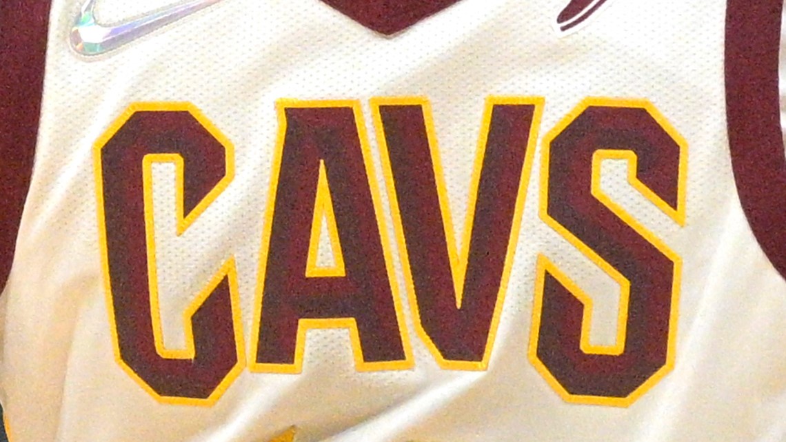 New Cavs logos emphasize gold and wine colors, drops navy