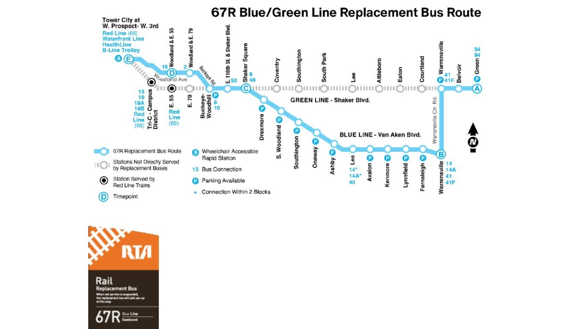 RTA buses to temporarily replace Blue/Green Line rail service | wkyc.com