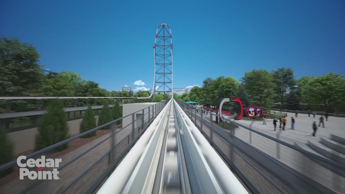 Cedar Point shares Top Thrill 2 roller coaster construction update: New 420-foot track spike nearly complete