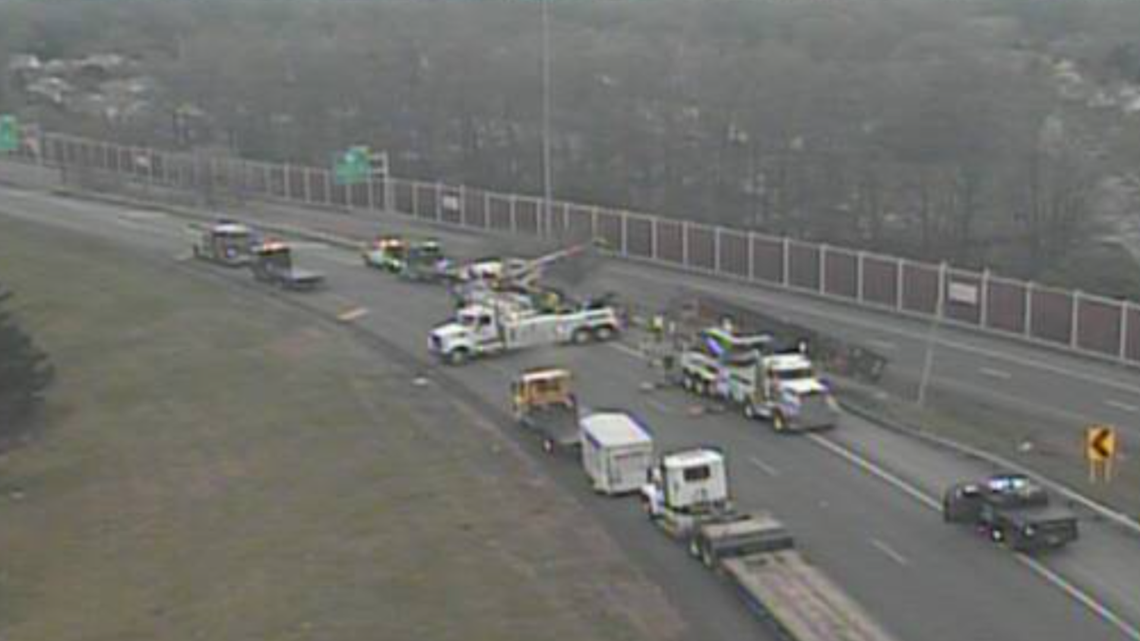 SR 2 West and I-90 West closed due to overturned semi truck | wkyc.com
