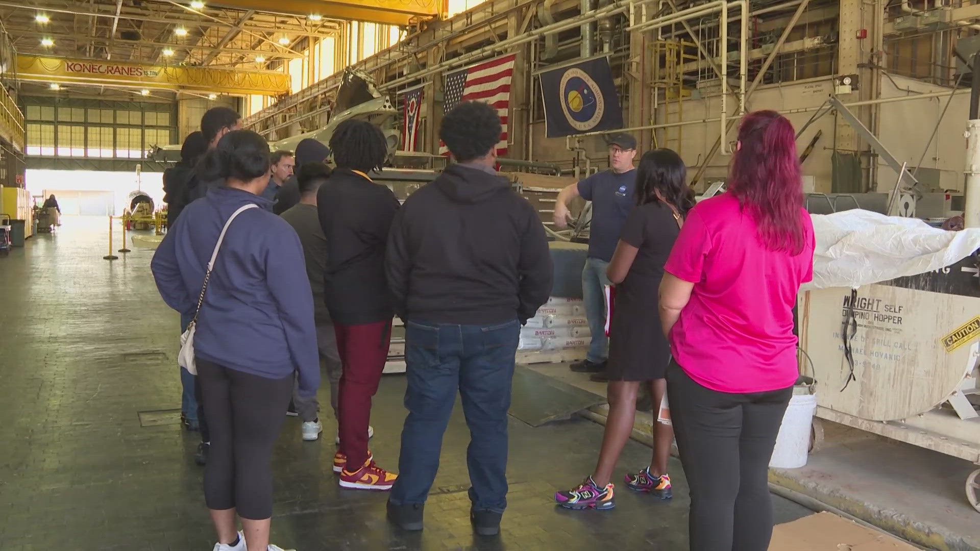 Cleveland's NASA Glenn Research Center showed more than 100 area students a different side of NASA the public rarely sees.