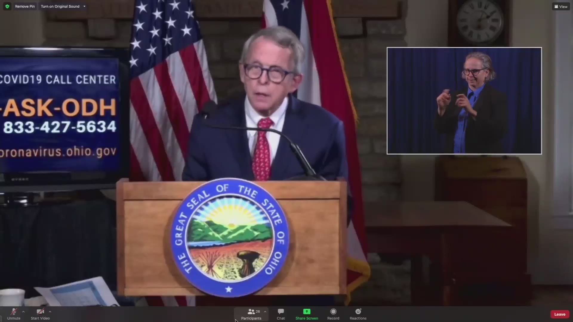 Ohio Governor Mike DeWine opened his press briefing on Thursday by discussing Tuesday's presidential debate in Cleveland.