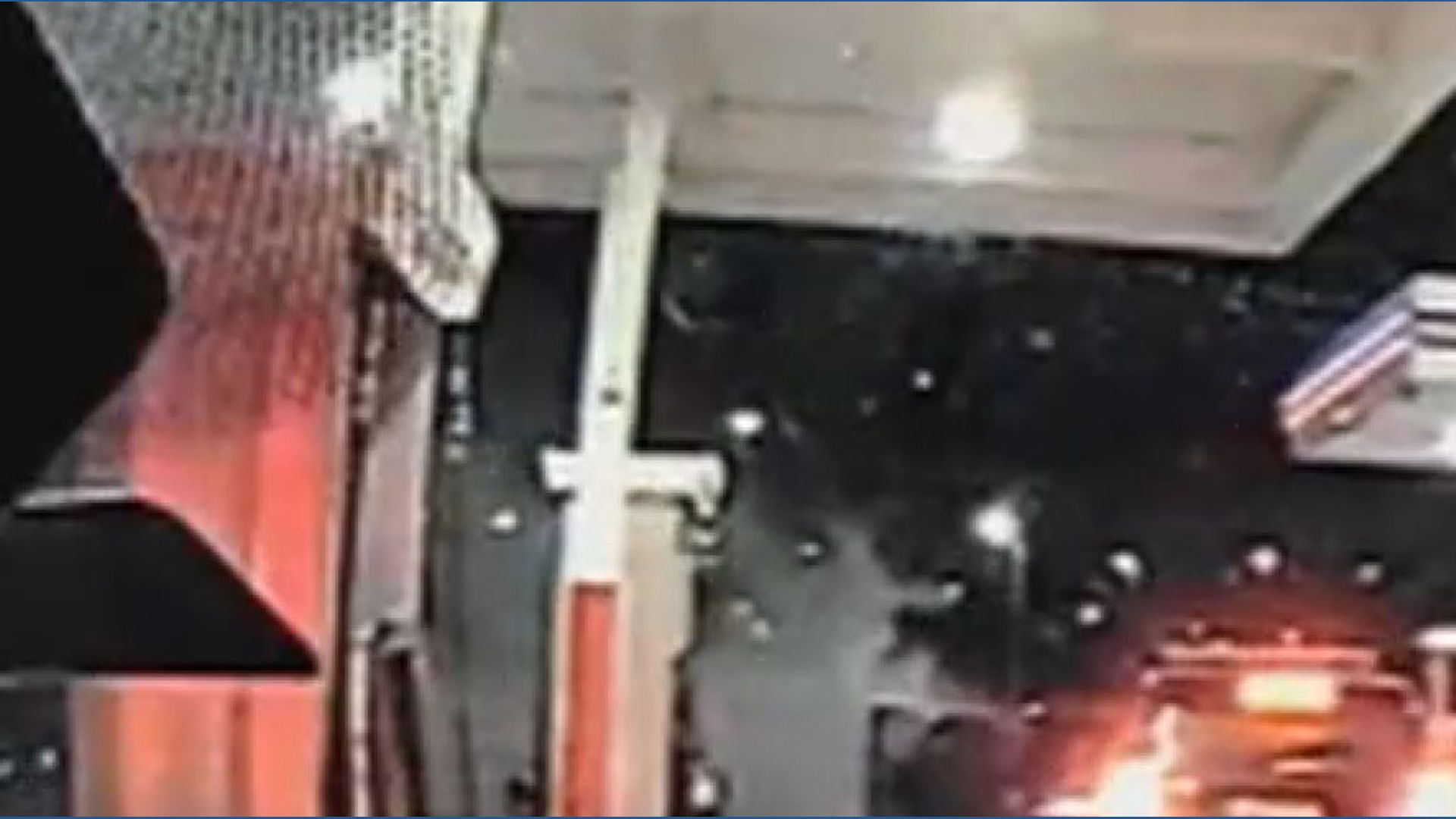 Burning vehicle pushed from gas station pumps by police officer's squad ...