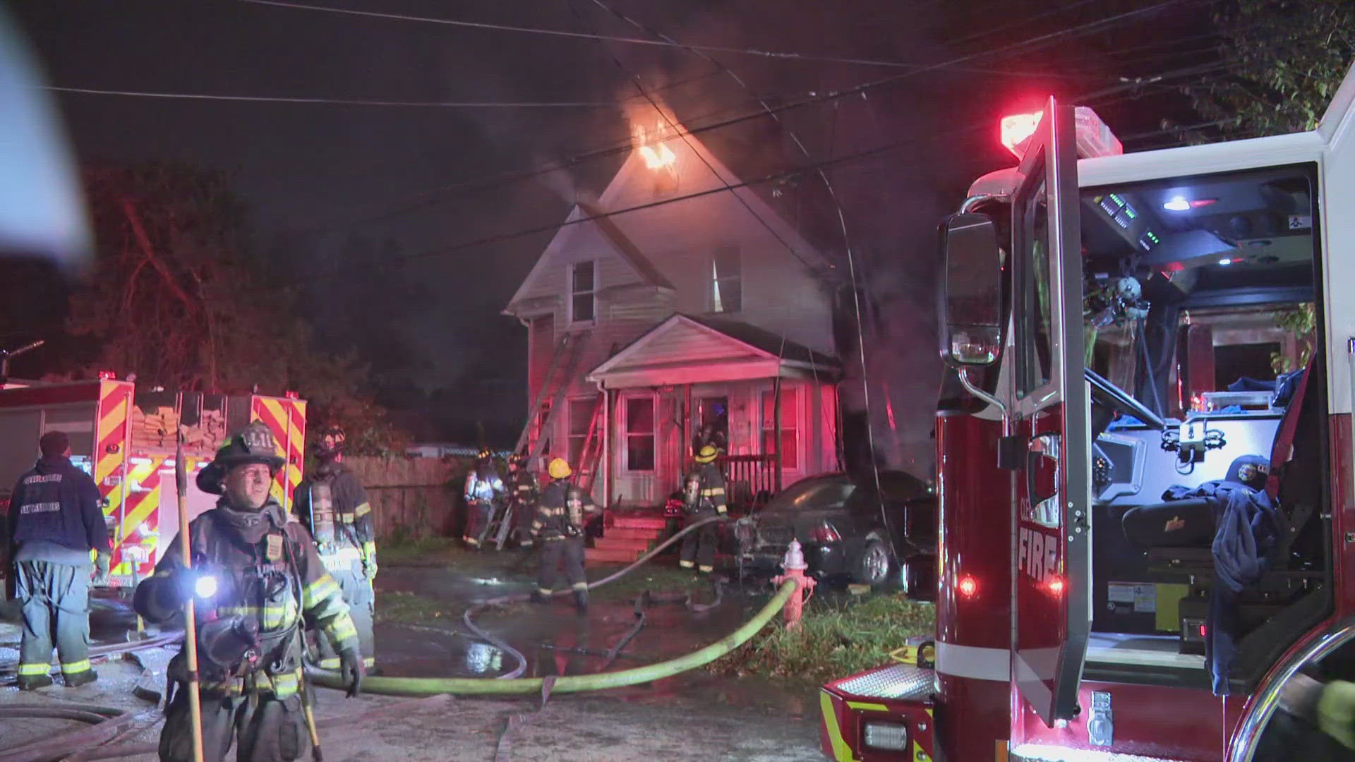 We’re following developing news of a fire on Cleveland’s east side at a home in the 3800 block of East 50th.