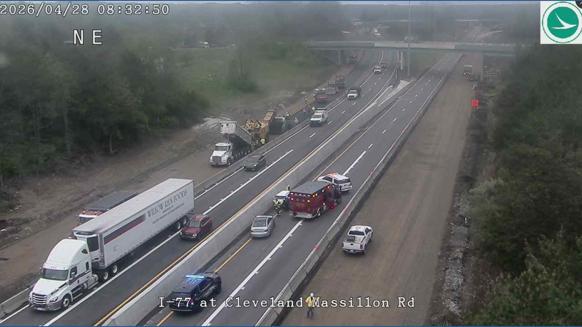 I-77 North reopens after crash closed all lanes near Ghent Road | wkyc.com