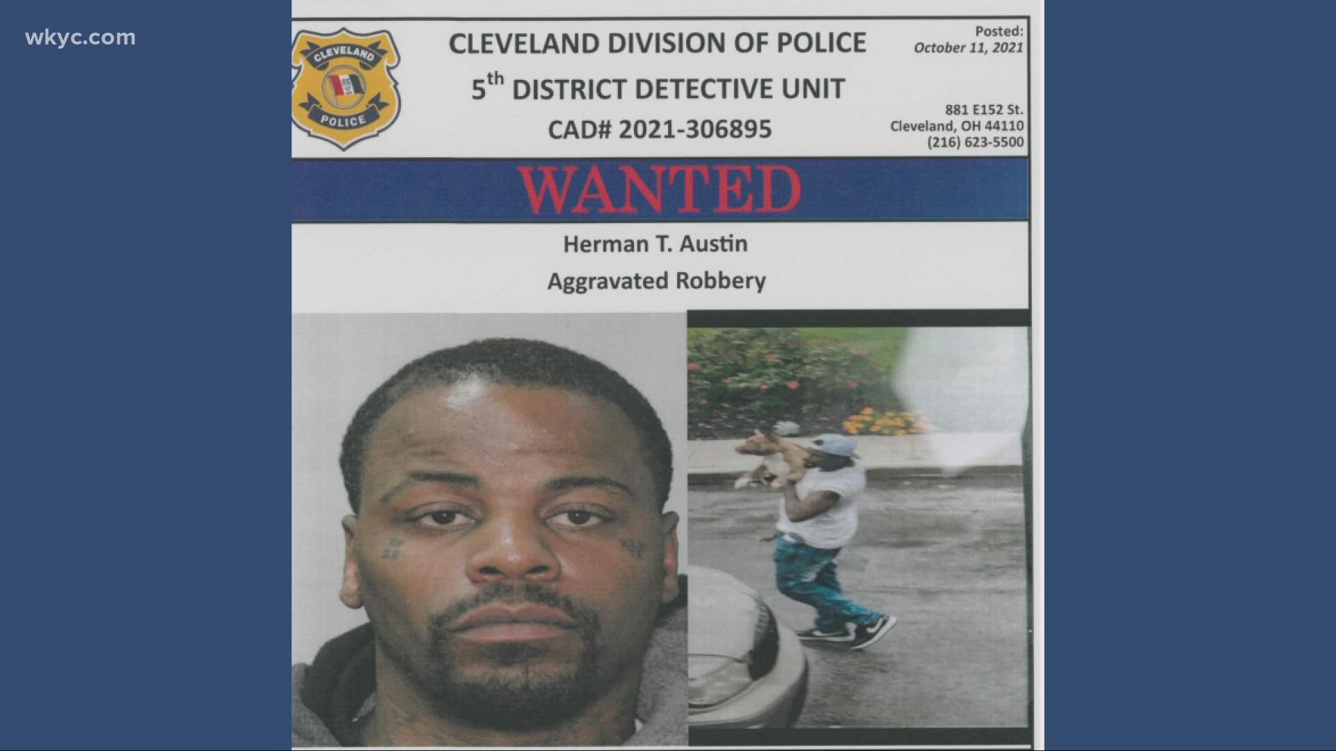 Herman Austin is wanted for breaking into a home in the 900 block of Wheelock. He was helped by two other men as they stole a family's dog on October 4.