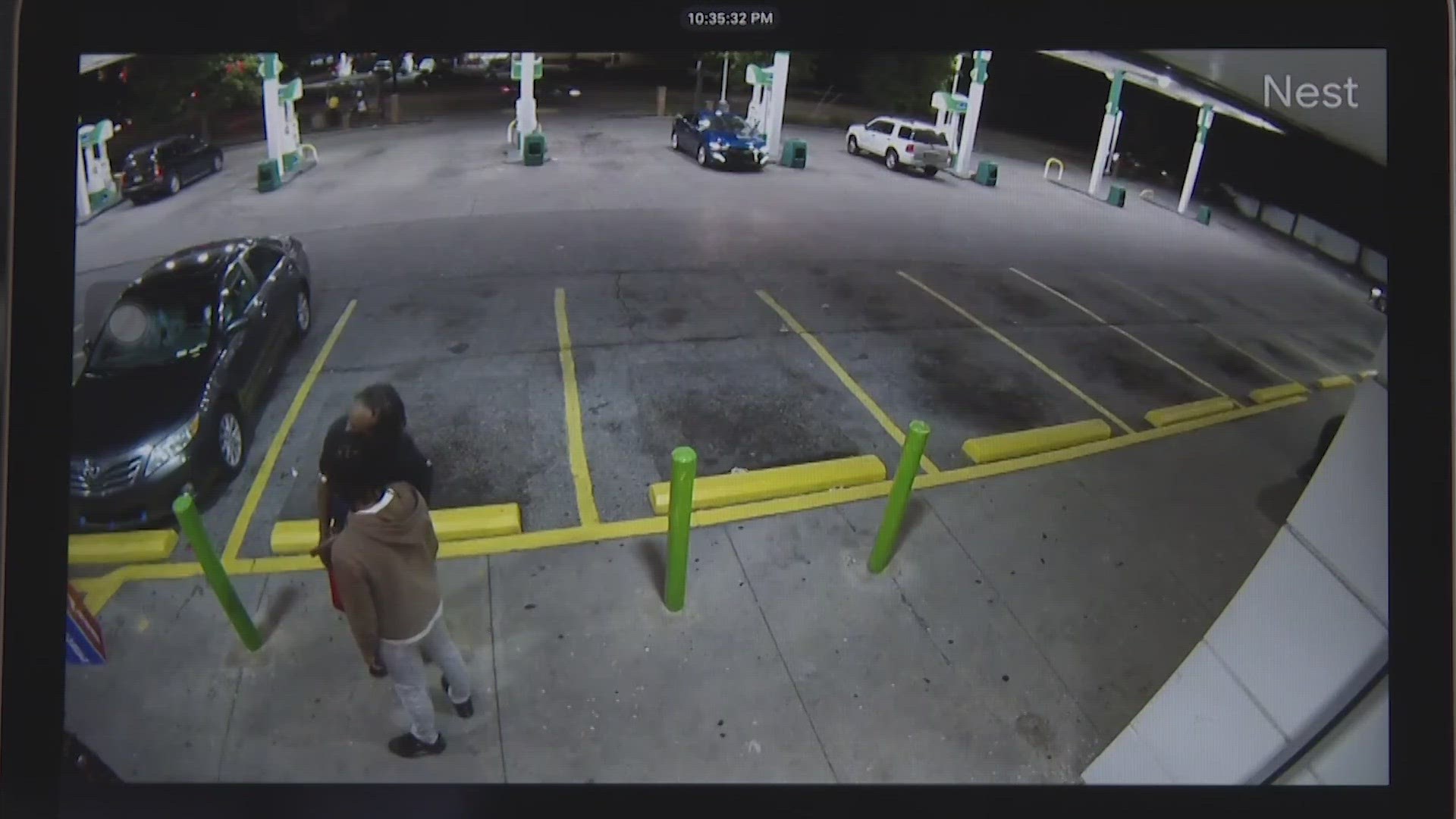 Surveillance video of shooting at Cleveland BP gas station