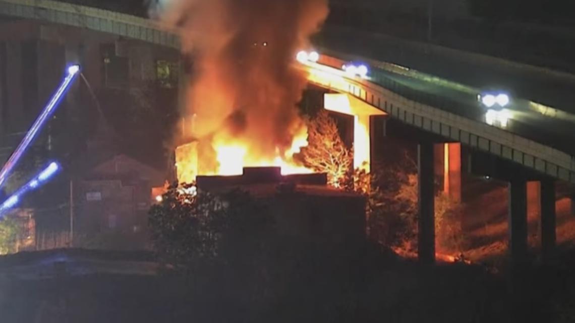 Fire beneath I-490 bridge in Cleveland ruled arson, investigators say