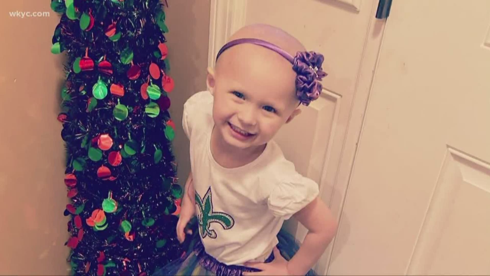 The group provided gifts galore for the Mallery family, including three-year-old Penny who is just one month out from major surgery for a form of Neuroblastoma.