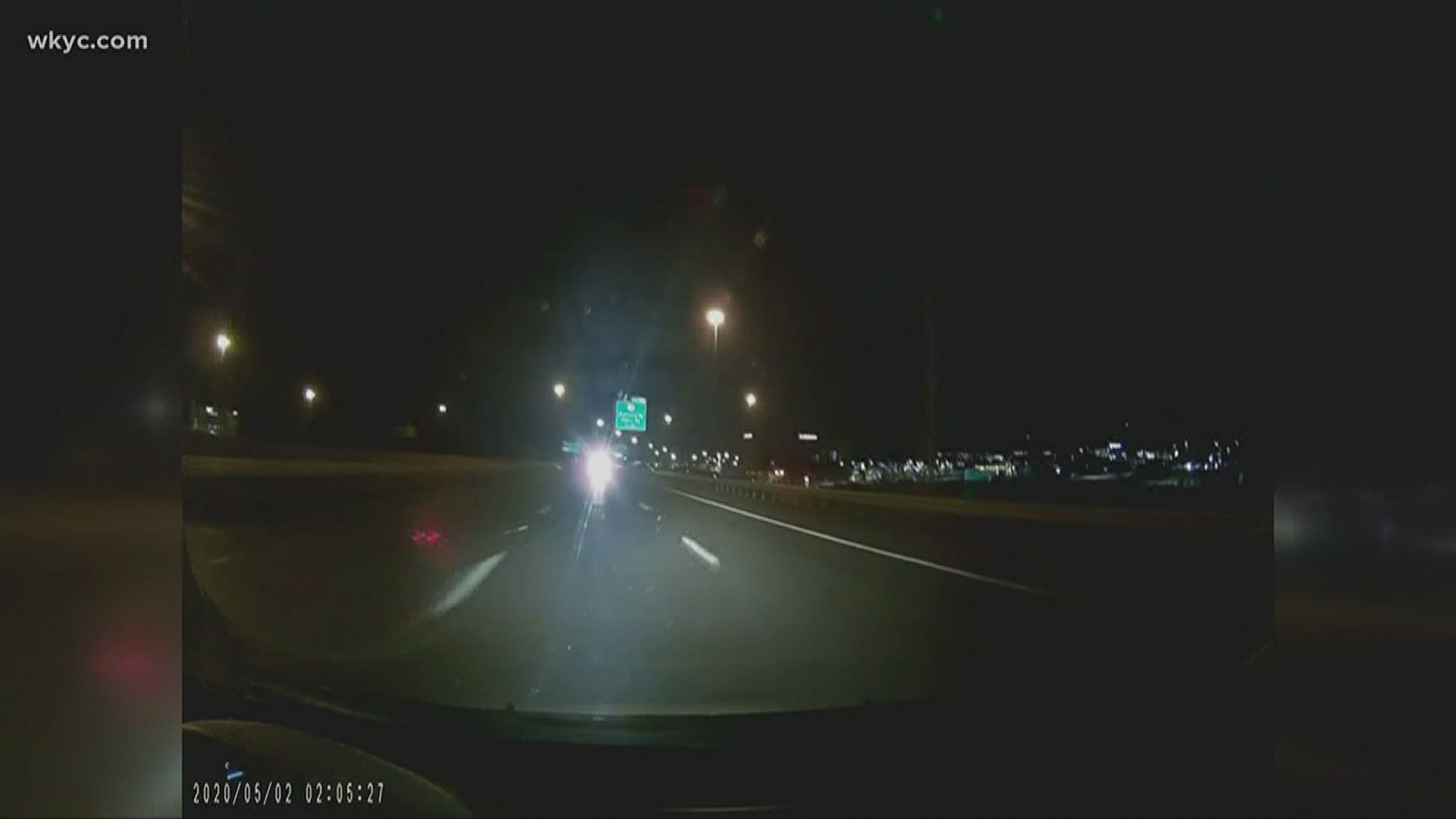 Dash-cam video show driver nearly hit by wrong-way driver