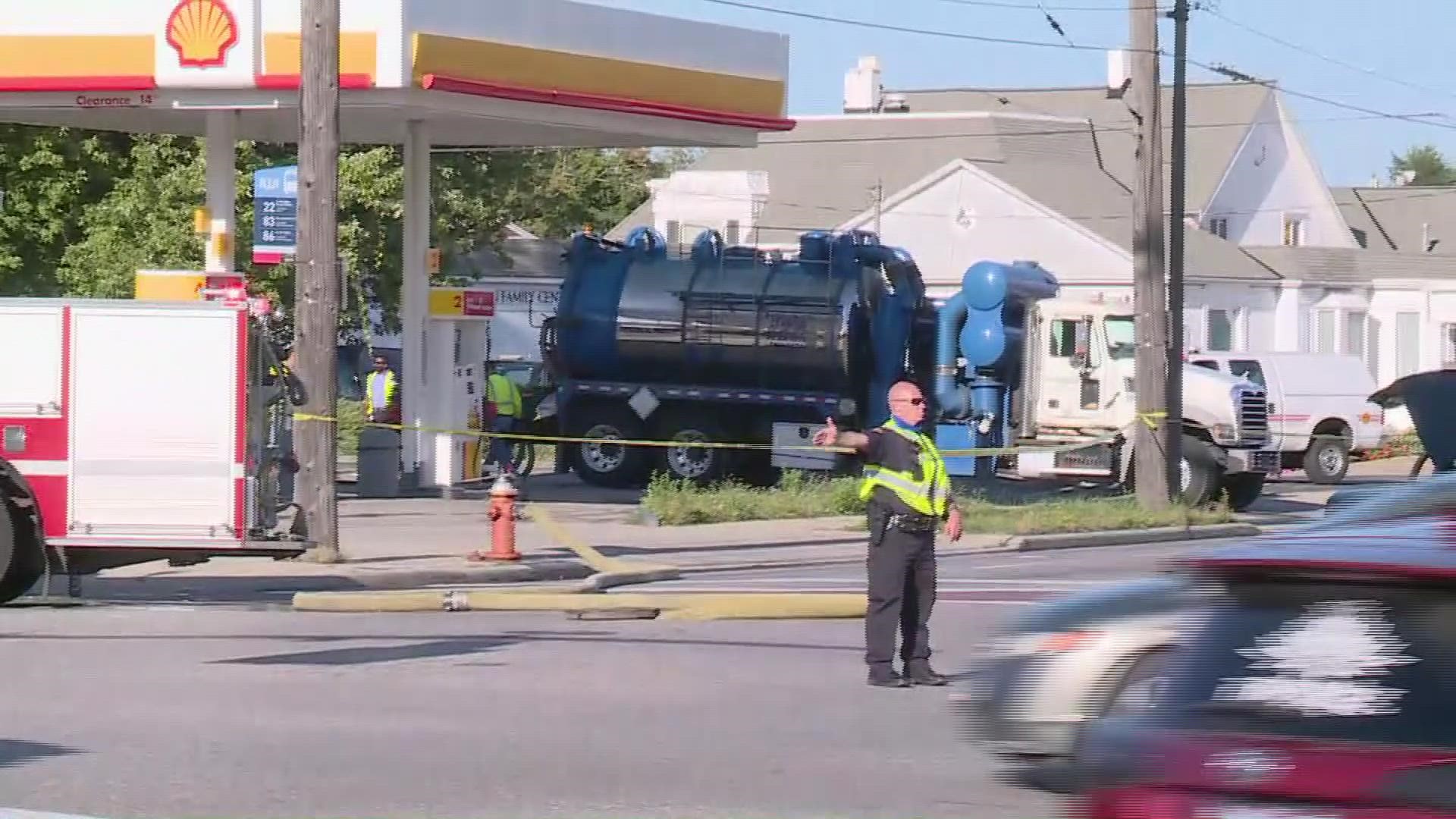 Cleveland Fire Companies responded to a HazMat emergency this afternoon at W. 150th and Lorain Ave. There were reports of a gasoline smell in the sewer.