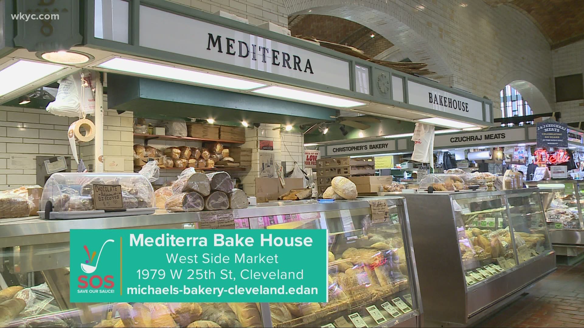 We're highlighting the Mediterra Bake House at Cleveland's West Side Market for 'Save Our Sauce,' which is being done to support the local food industry amid COVIC.