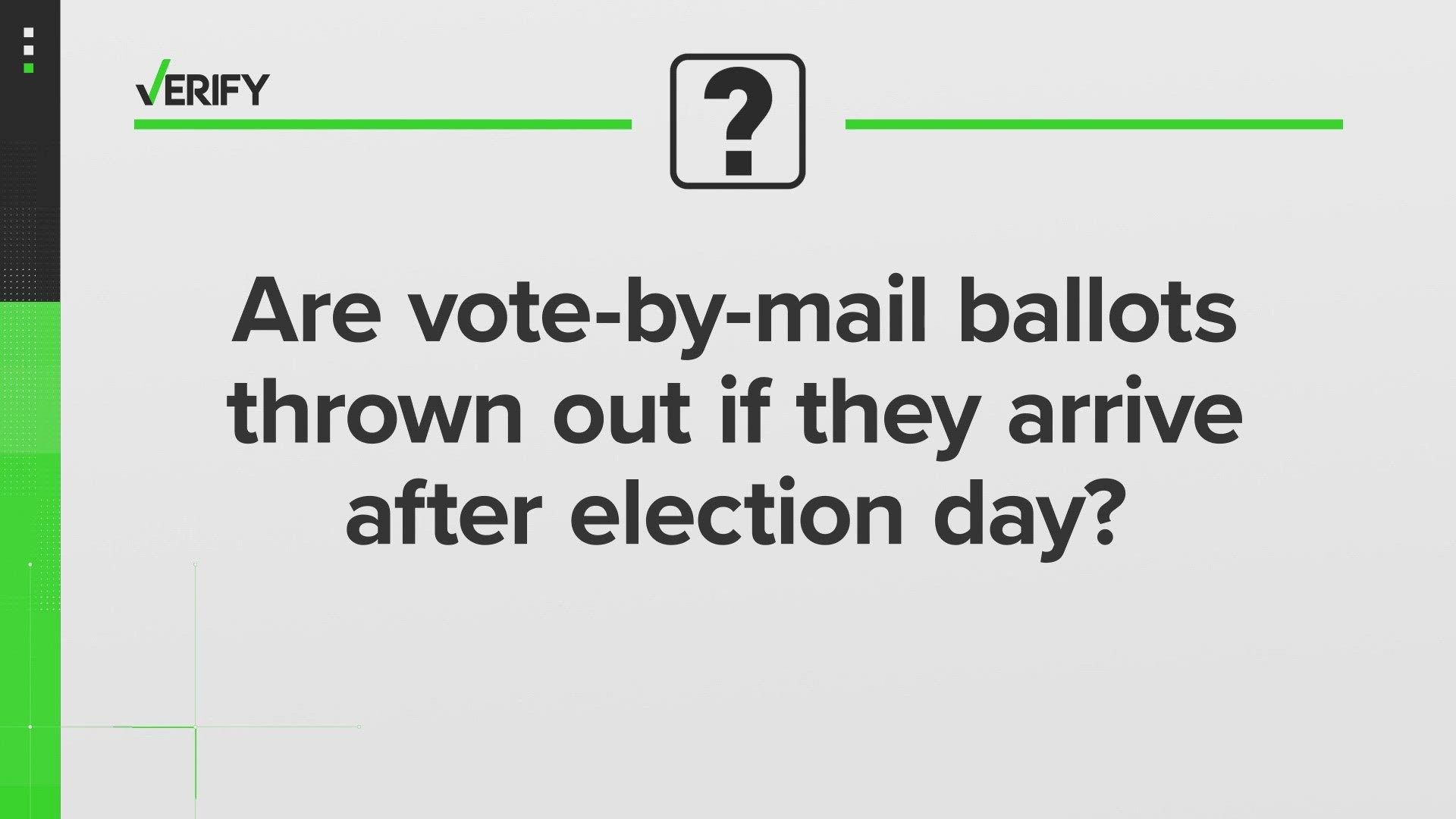 Vote-by-mail ballots will be counted as long as they are postmarked in time, and arrive in the mail up to four calendar days after an election