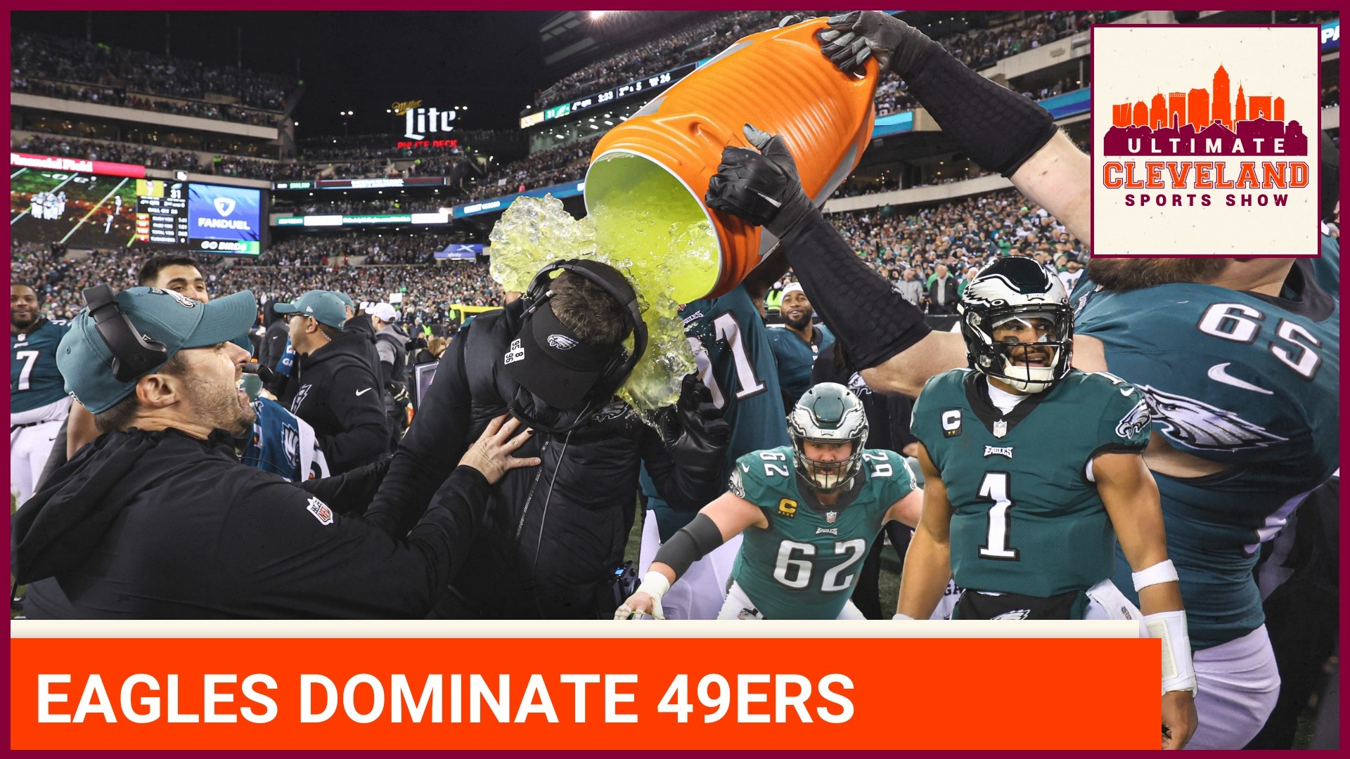 The Eagles send the 49ers packing with a 31-7 victory to reach Super Bowl LVII
