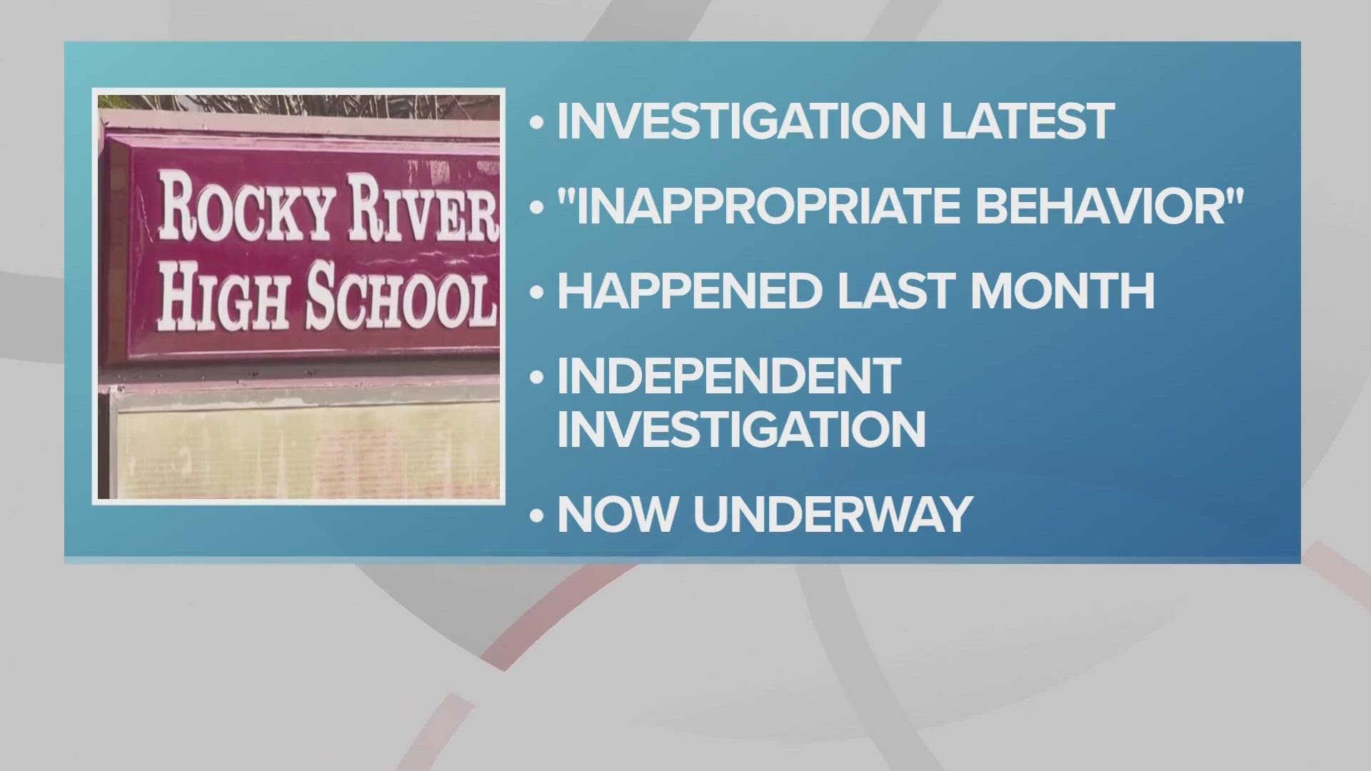 Rocky River police say that the investigator provided preliminary information that RRPD policy may have been violated.