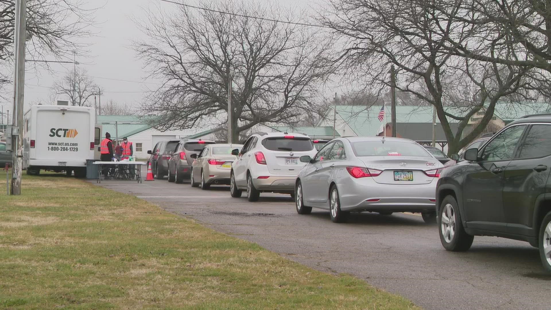 The Lake County General Health District is currently holding a drive-thru testing site, offering rapid antigen tests at the Lake County Fairgrounds.