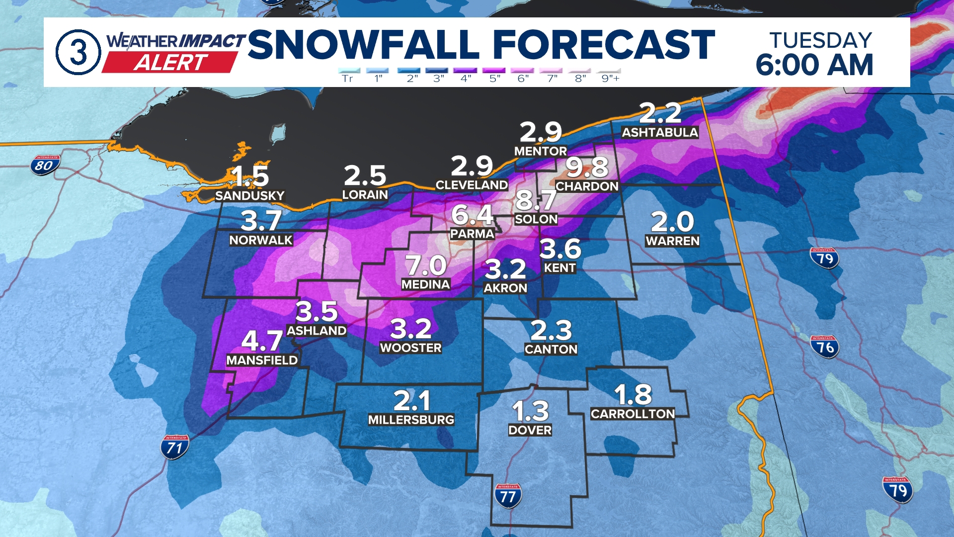 Level 1 snow advisory issued for several Northeast Ohio counties: Here ...