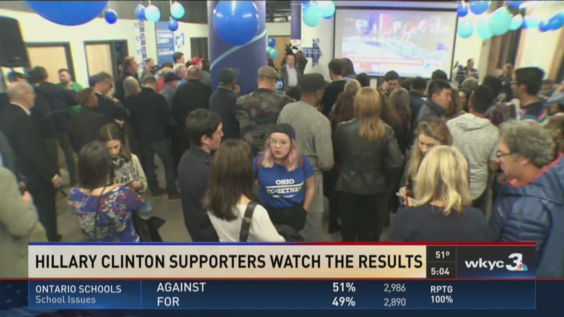 Hillary Clinton supporters watch the results: Tiffany Tarpley