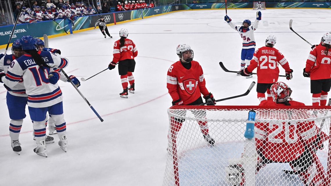 2026 Winter Olympics: Cleveland Heights' Laila Edwards, Team USA overwhelm Switzerland 5-0 in penultimate group stage game