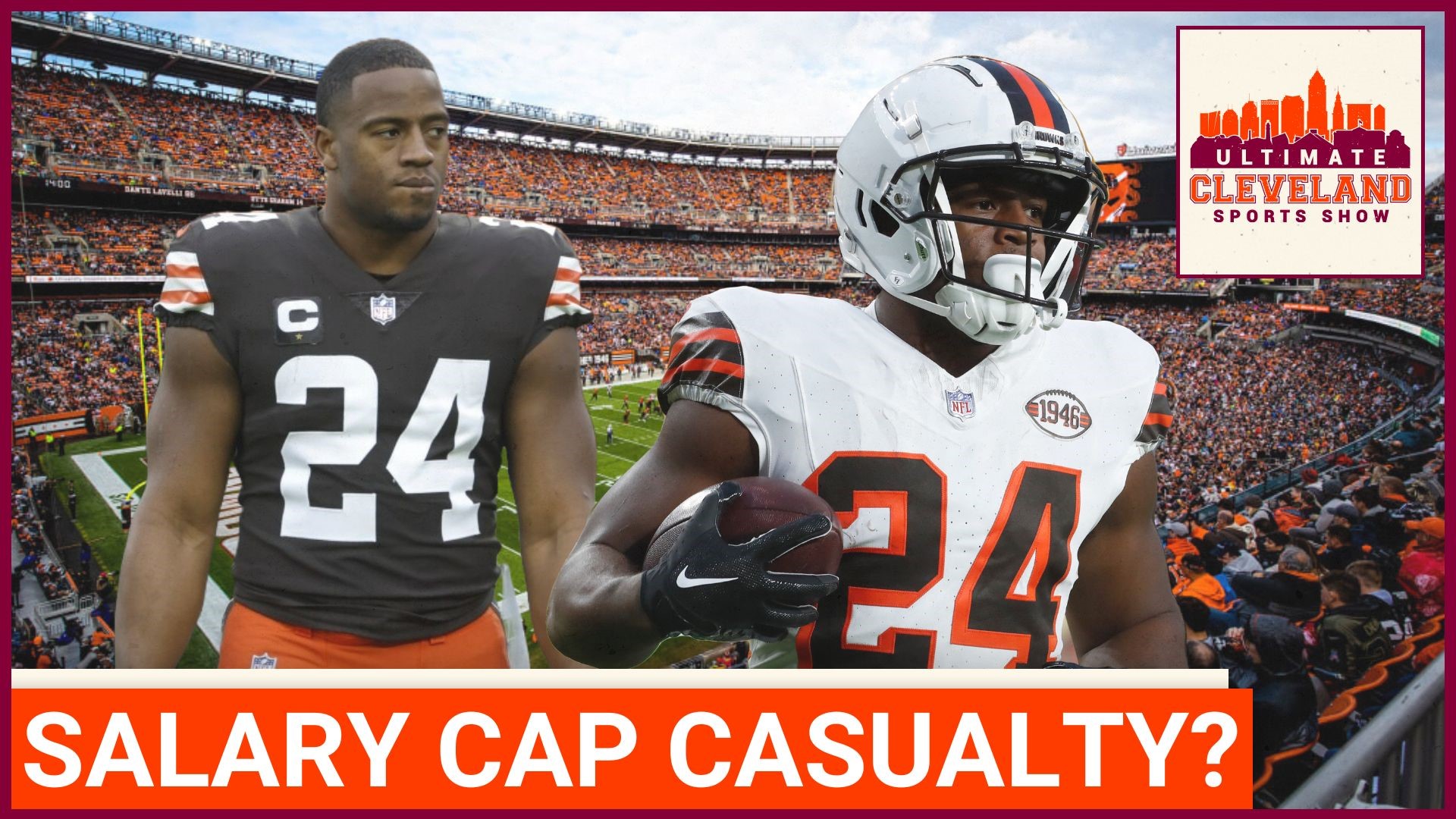 Will the great Nick Chubb be a salary cap casualty for the Cleveland Browns? Some say it could happen. ESPN & The Athletic selected one player from each team that co