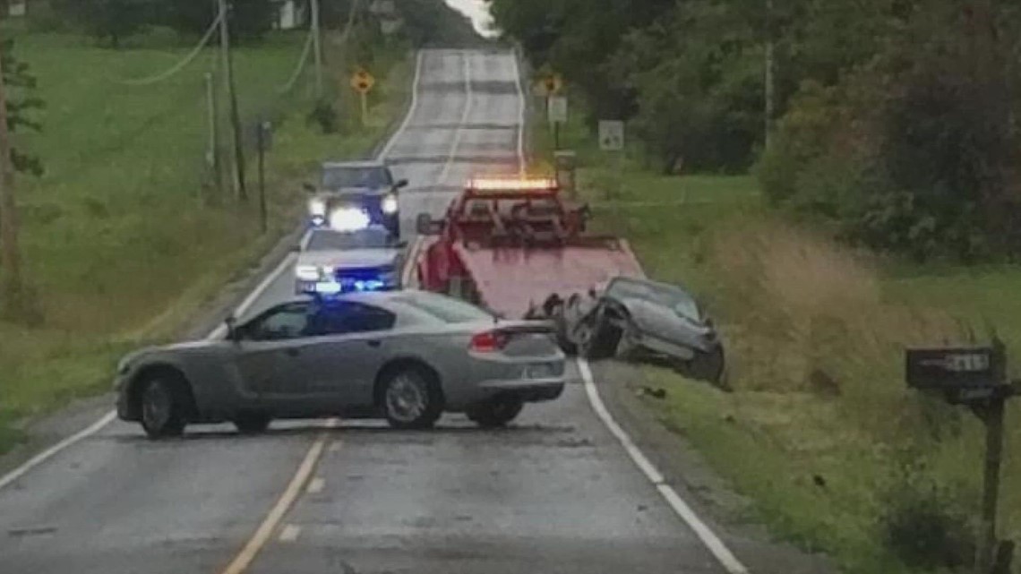 Wrecked car of Myles Garrett towed away from crash scene as he's taken