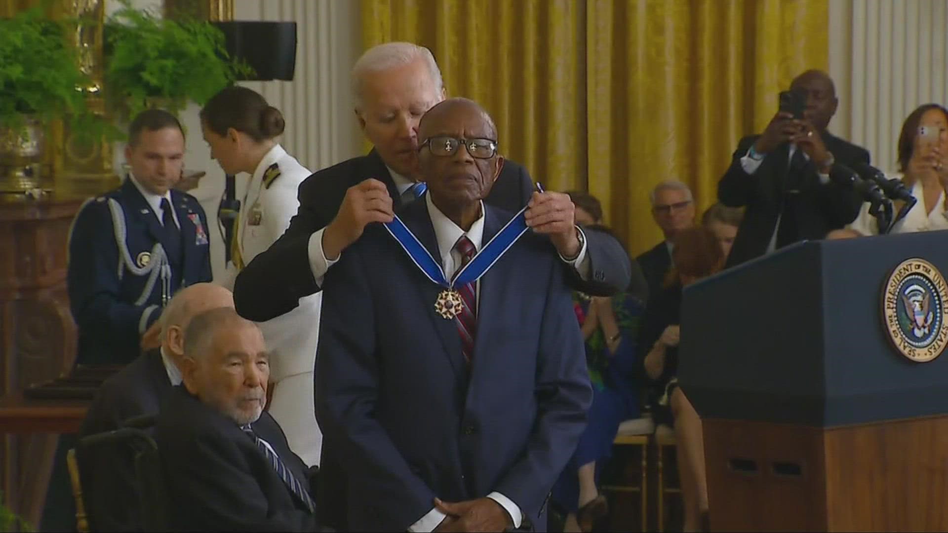 Fred Gray, whom Martin Luther King Jr. once called the "chief counsel for the protest movement," received the Presidential Medal of Freedom from President Joe Biden.
