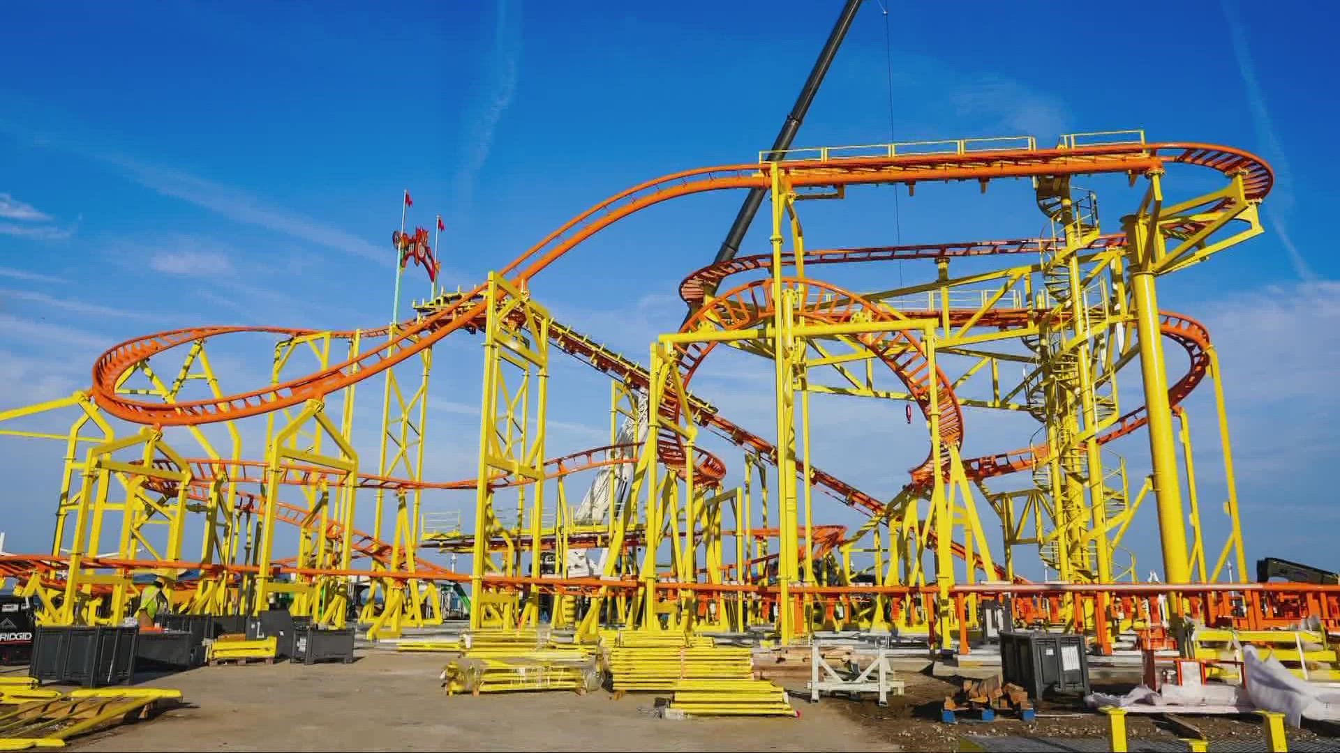 The world-famous amusement park revealed in a social media post that the track to their newest coaster 'Wild Mouse' has been completed.