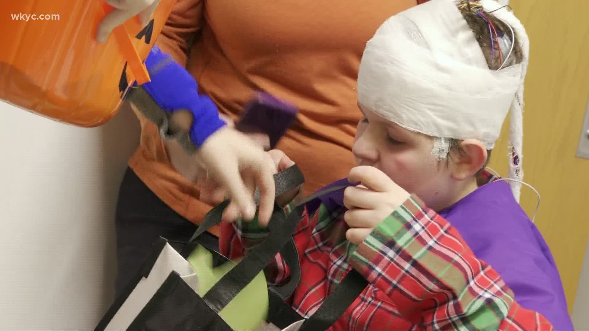 Hospital heroes go the extra mile to bring kids a special Halloween.