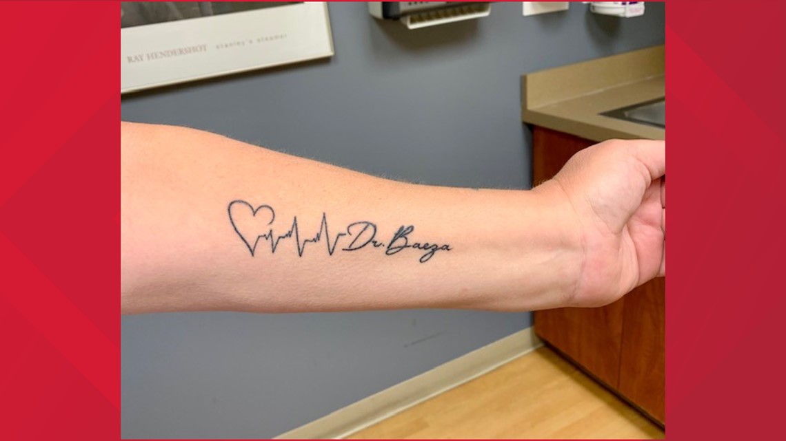 University Hospitals heart patient gets tattoo of doctor's name 