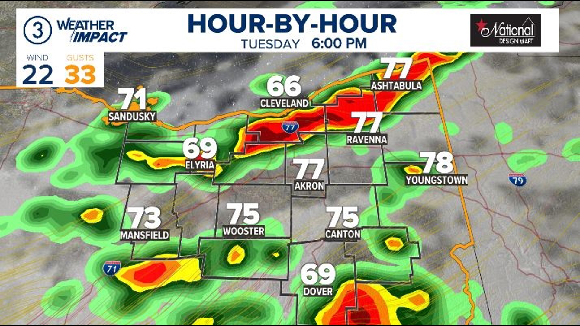 Weather Impact Alert in Northeast Ohio: Strong to severe storms ...