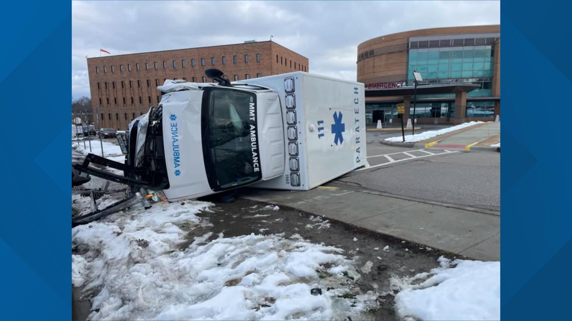 Garfield Heights police: Man arrested after allegedly stealing, crashing ambulance at Marymount Hospital