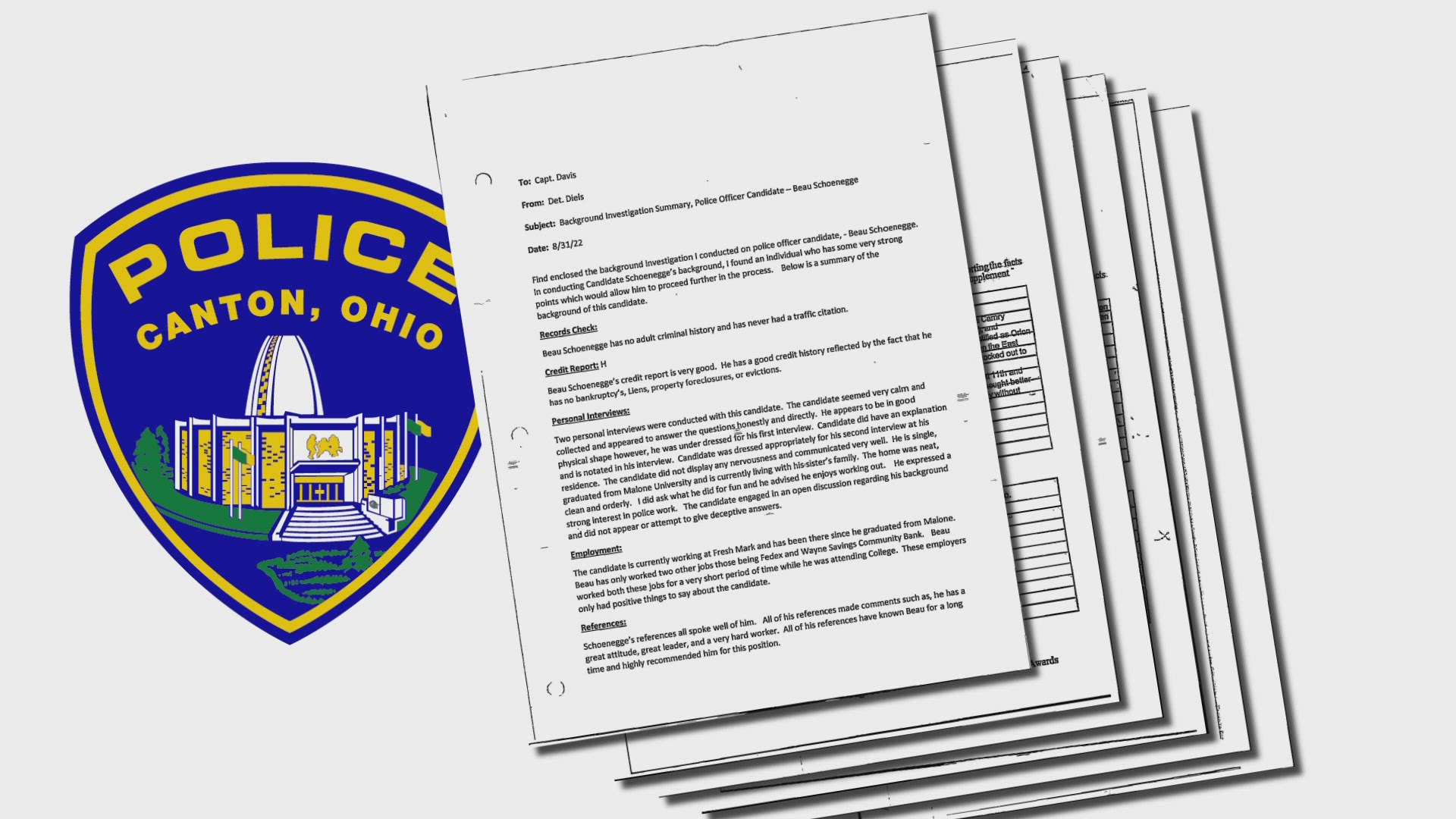 We are getting our first look at the personnel files of the officers involved.  Both are 24 years-old.