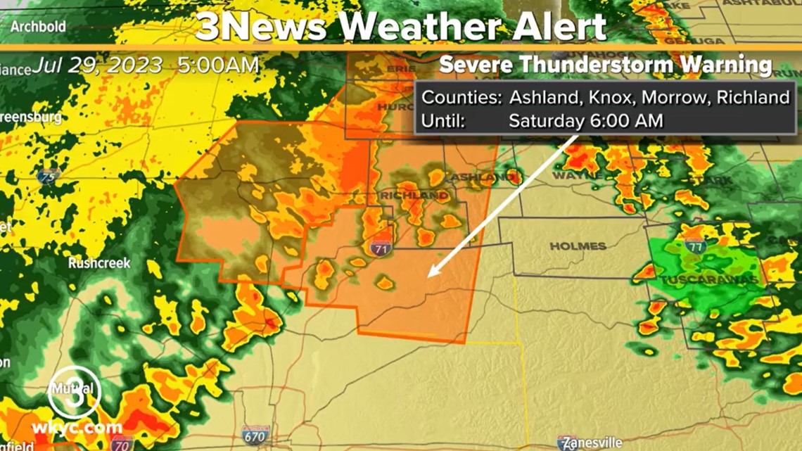 Severe Thunderstorm Warning Issued For Northeast Ohio Counties | Wkyc.com