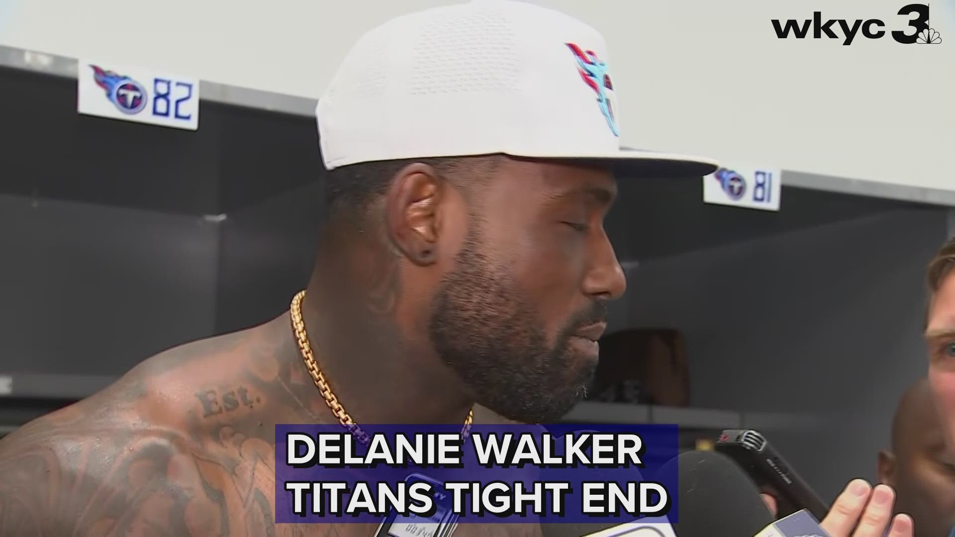 After scoring two touchdowns in Cleveland, Tennessee Titans tight end Delanie Walker had some parting shots for the Browns.