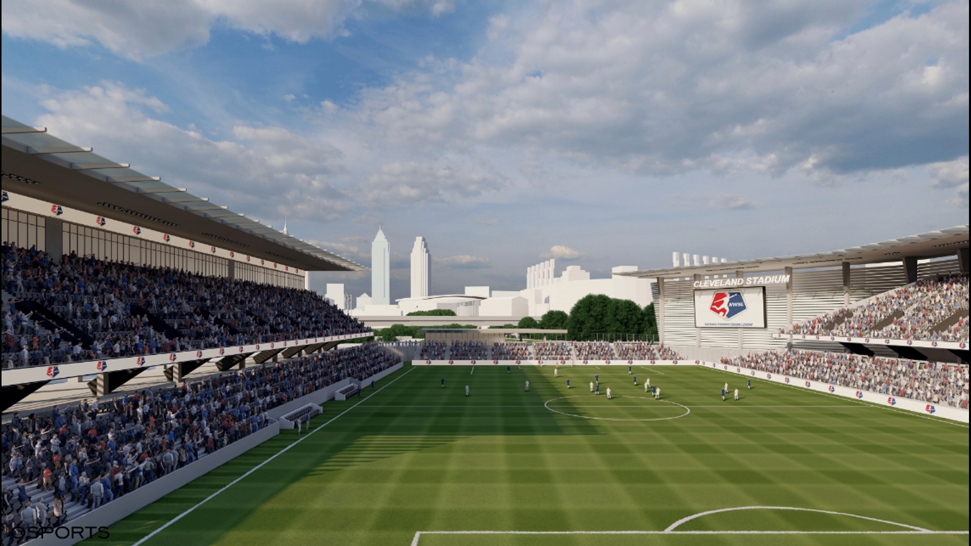 Cleveland Soccer Group released a video showing renderings of its proposal for a downtown stadium that it hopes would host a National Women's Soccer League team.